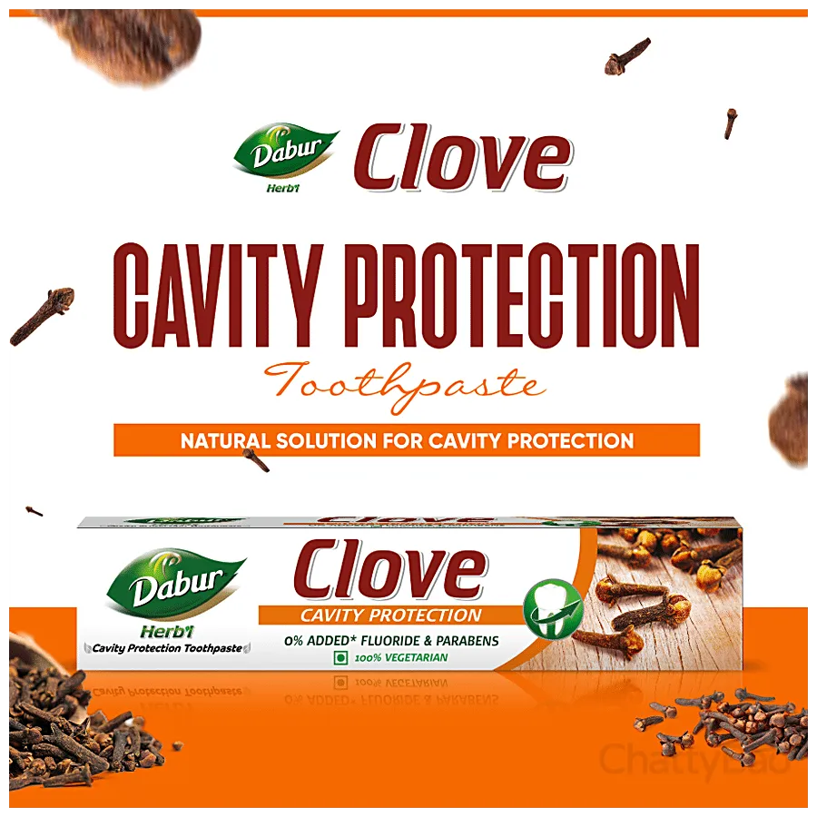 Dabur Herbl Clove Toothpaste - Cavity Protection 200 g view 3