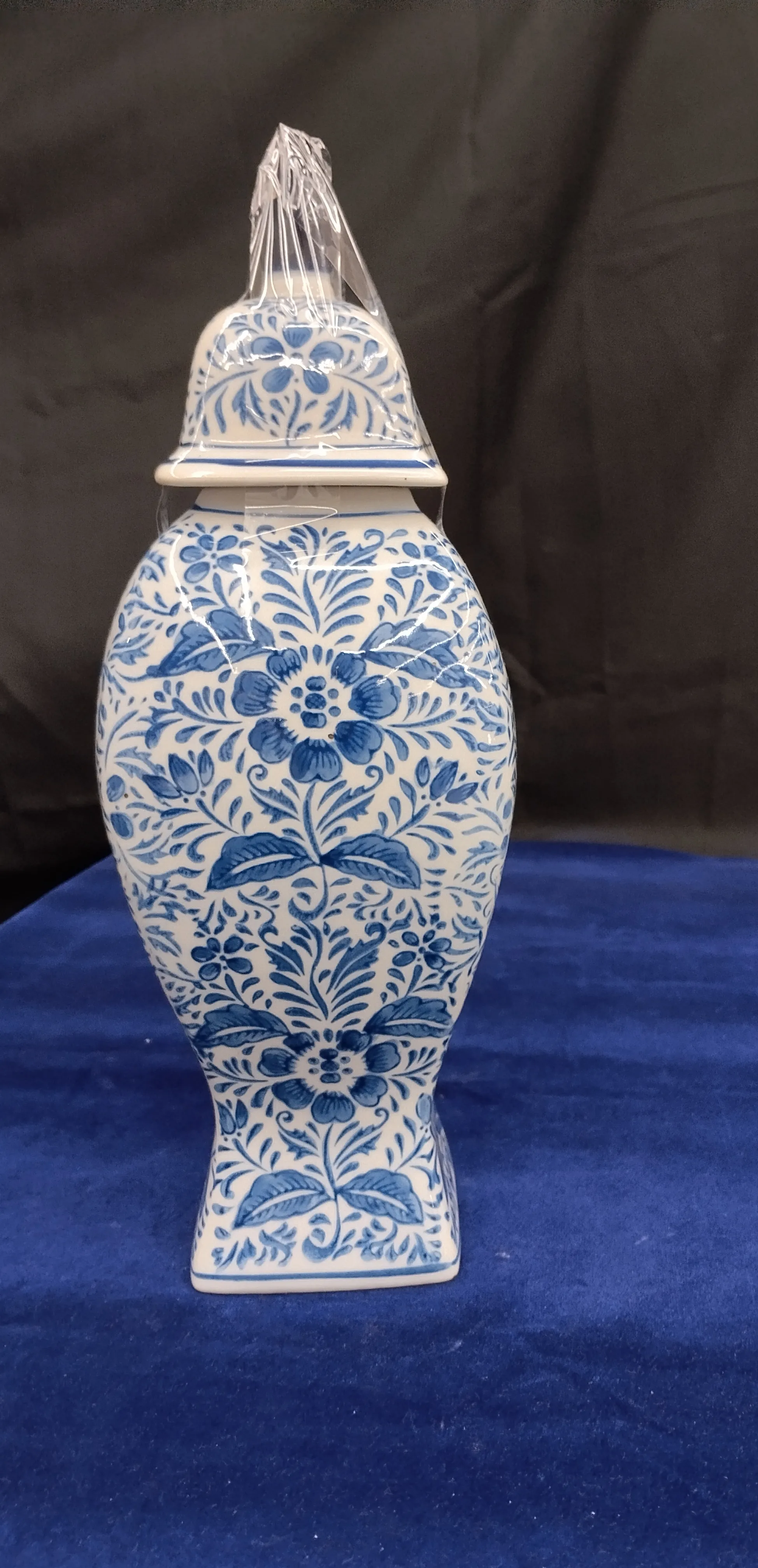 Blue-and-White Ceramic Jar view 2