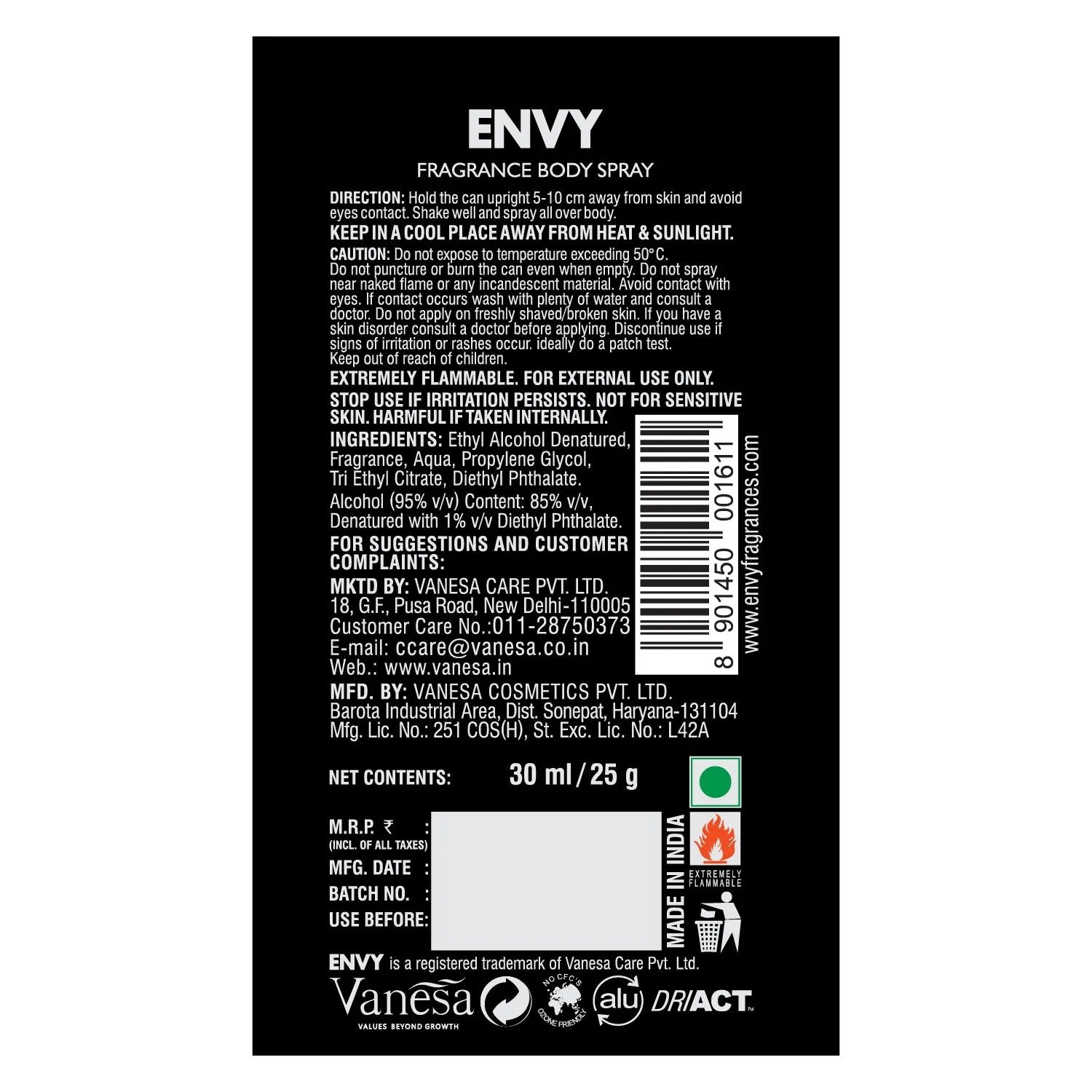 Envy Blaze Nano Deo 30 ml view 3