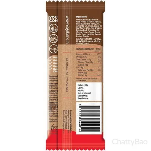 Yoga Bar Multigrain Energy Bar Chocolate Chunk Nut 38 g view 2