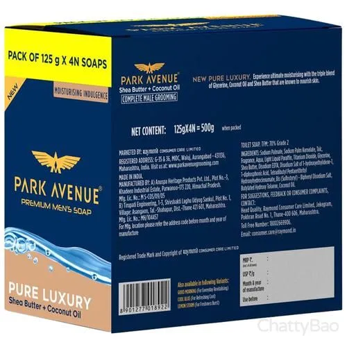 Park Avenue Premium Men Soap - Pure Luxury (4 x 125 g) view 2