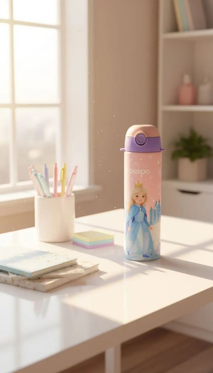 Pexpo Princess Water Bottle With Straw π§ view 2