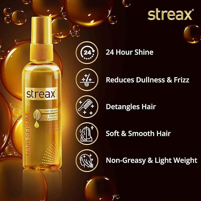 Streax Hair Serum - Vitalised With Walnut Oil 45 ml view 2