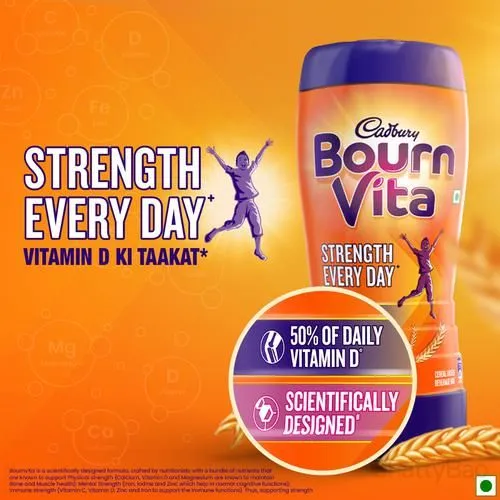 Cadbury Bournvita Chocolate Nutrition Drink Jar 200 g view 7