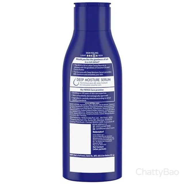 Nivea Oil In Lotion Cocoa Nourish 75 ml view 2
