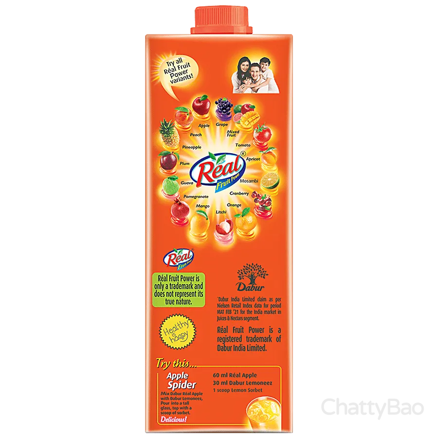 Real Apple Juice 1 L view 2