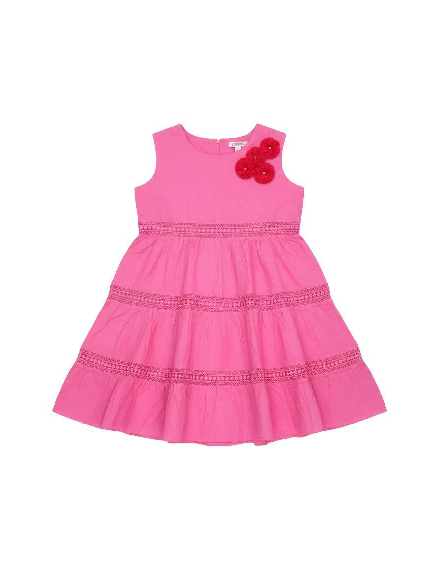 Girls cotton frock baby view 2