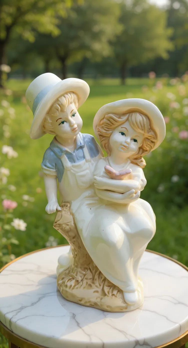 Porcelain Couple Figurine Adolescent view 10