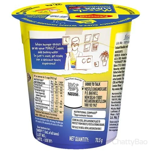 Maggi Masala Cuppa Noodles 70 g view 2