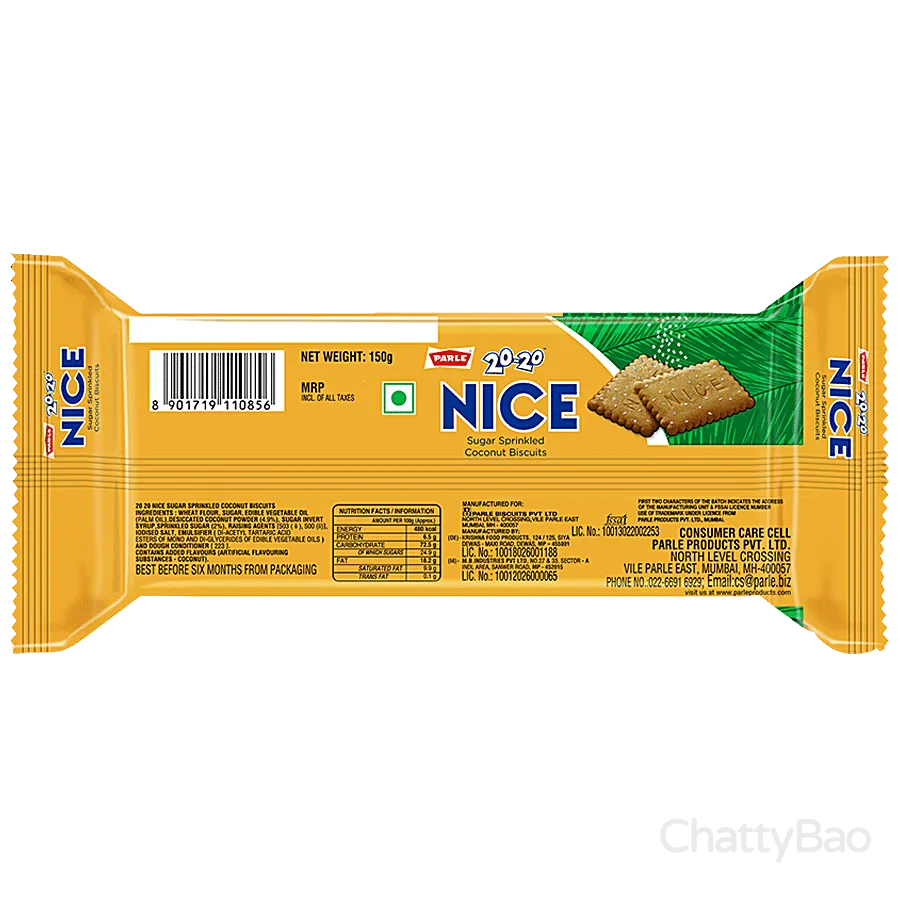 Parle 20-20 Nice Coconut Biscuits 150 g view 2