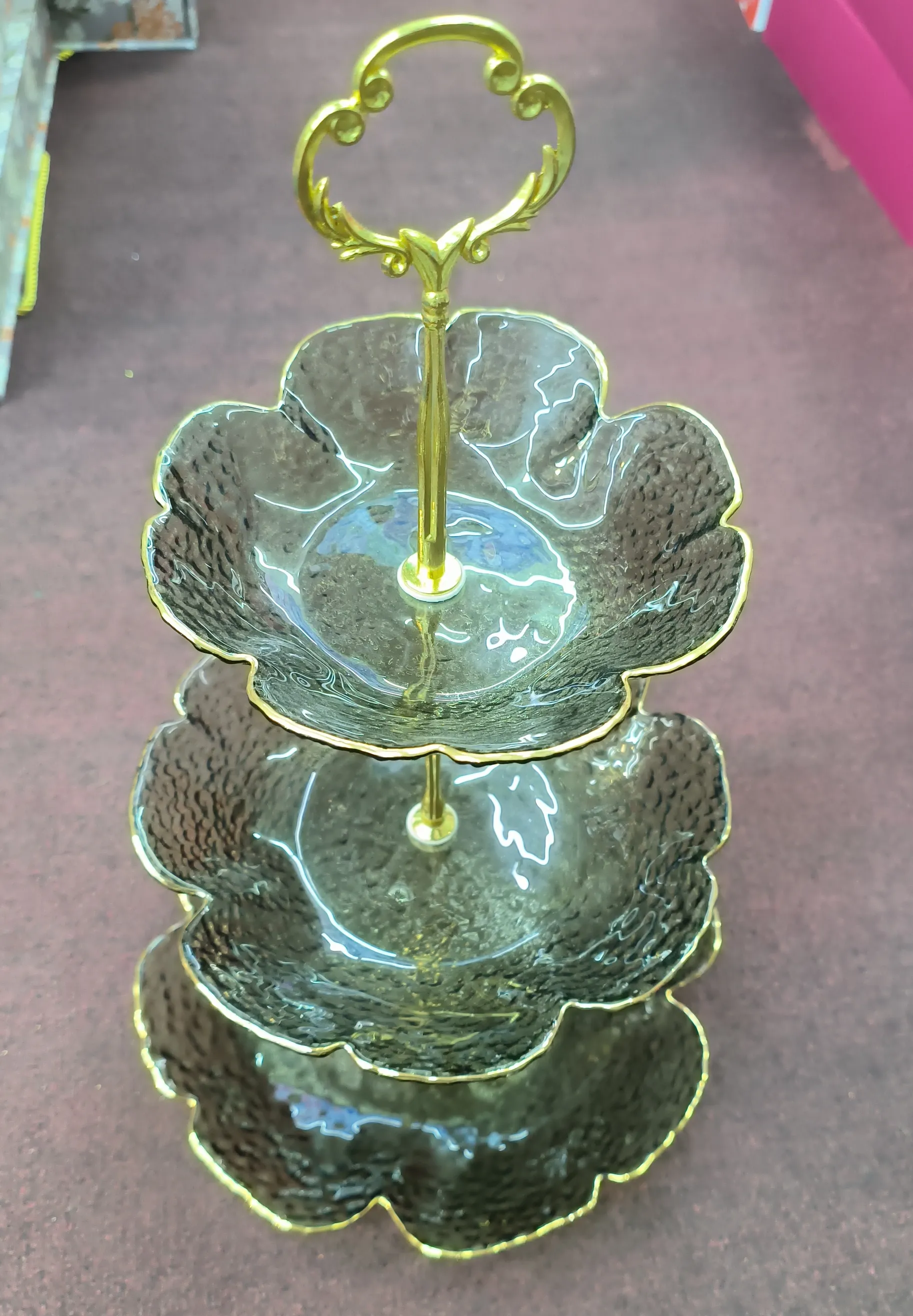 Three-Tier Glass Cupcake Stand view 2