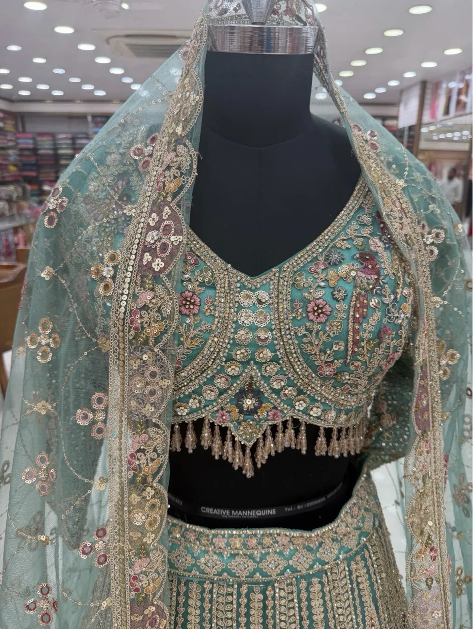 Embroidered Lehenga Bridal view 3