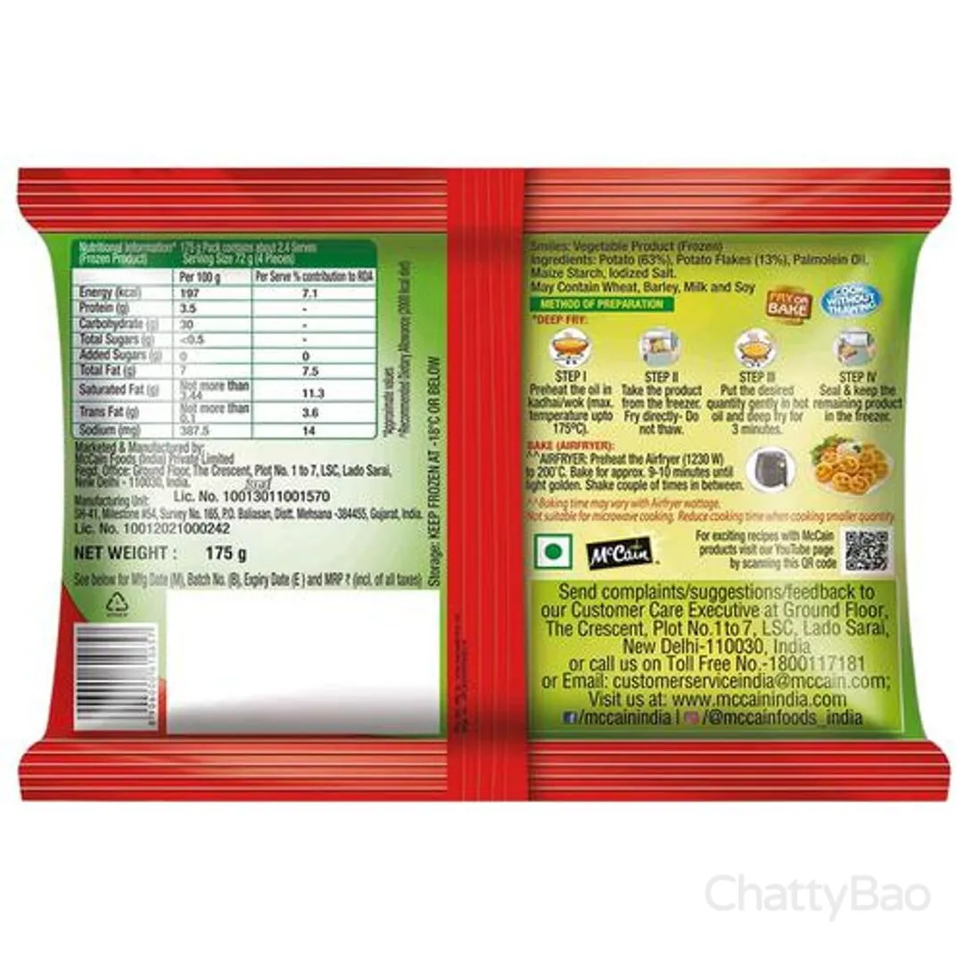 Mccain Smiles - Crispy Happy Potatoes 175 g view 2