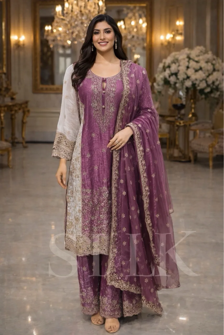 Silk Premium Sharara-Suit
