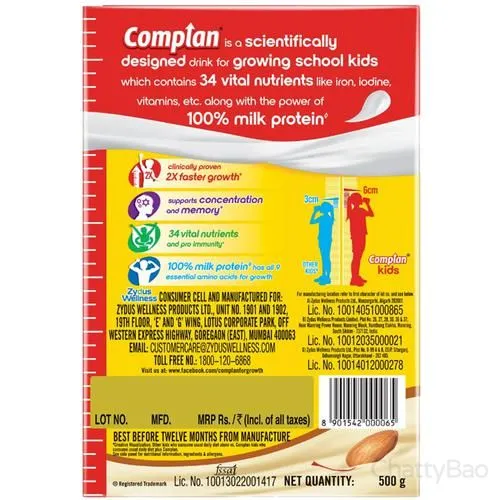 Complan Nutrition Drink - Kesar Badam Pouch 500 g view 2