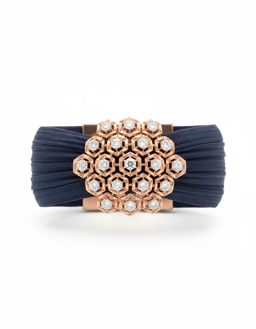 Floral Rhinestone Bracelet view 2