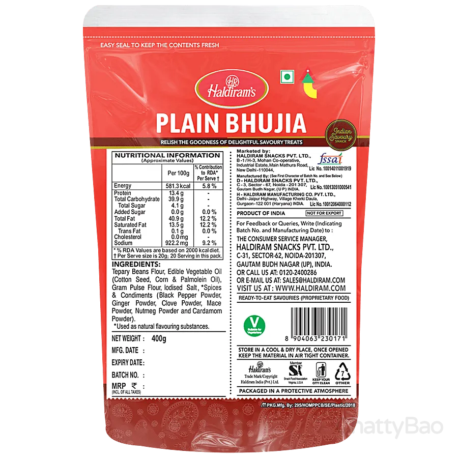 Haldirams Plain Bhujia 400 g view 2