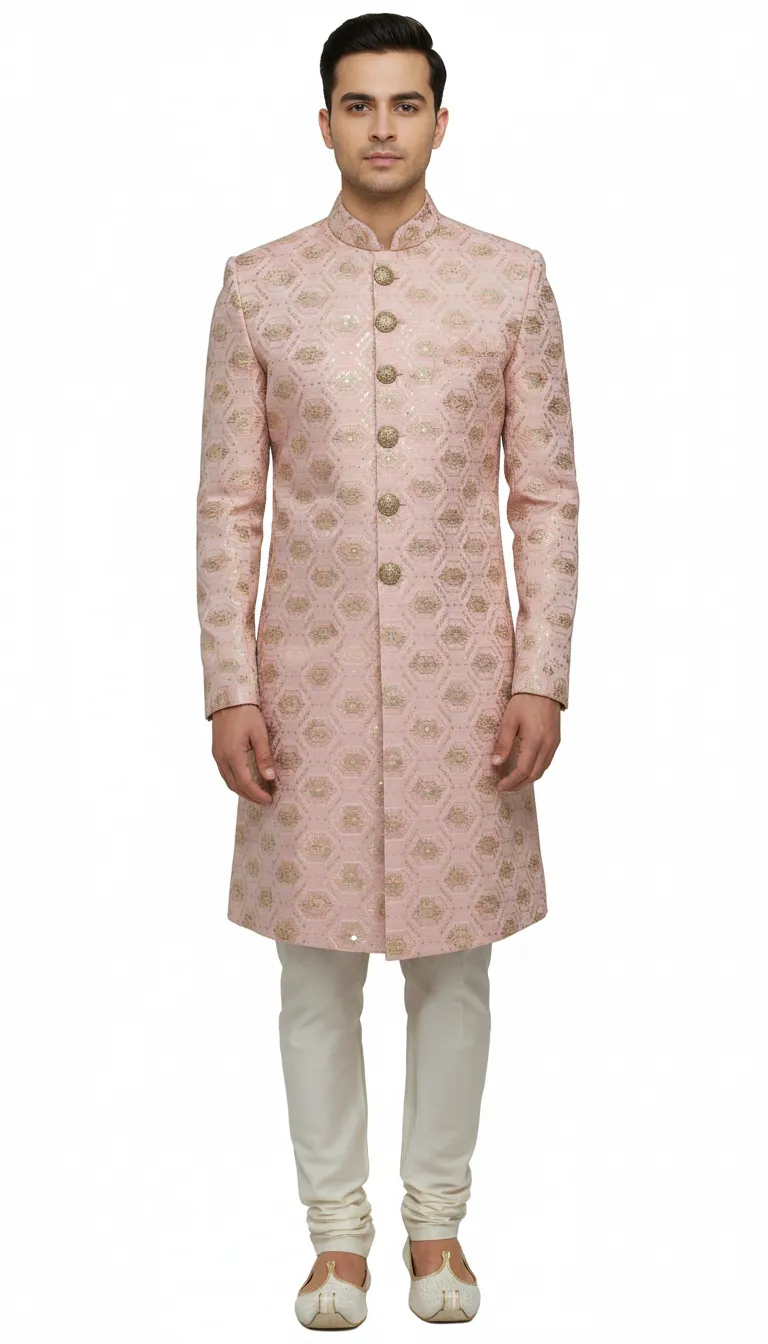 Embroidered jacquard Designer Indo view 3
