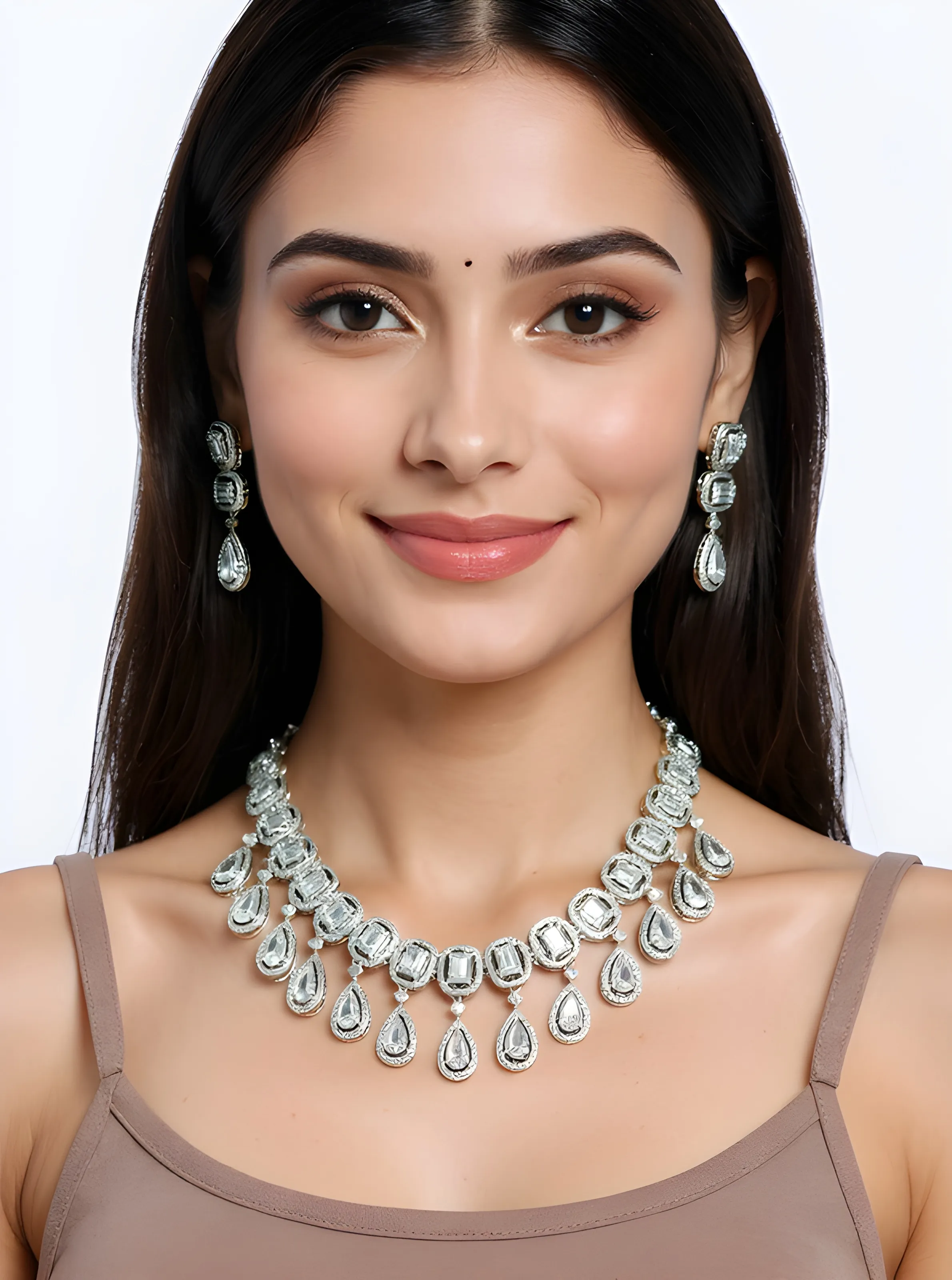 American Diamond Necklace Set view 2