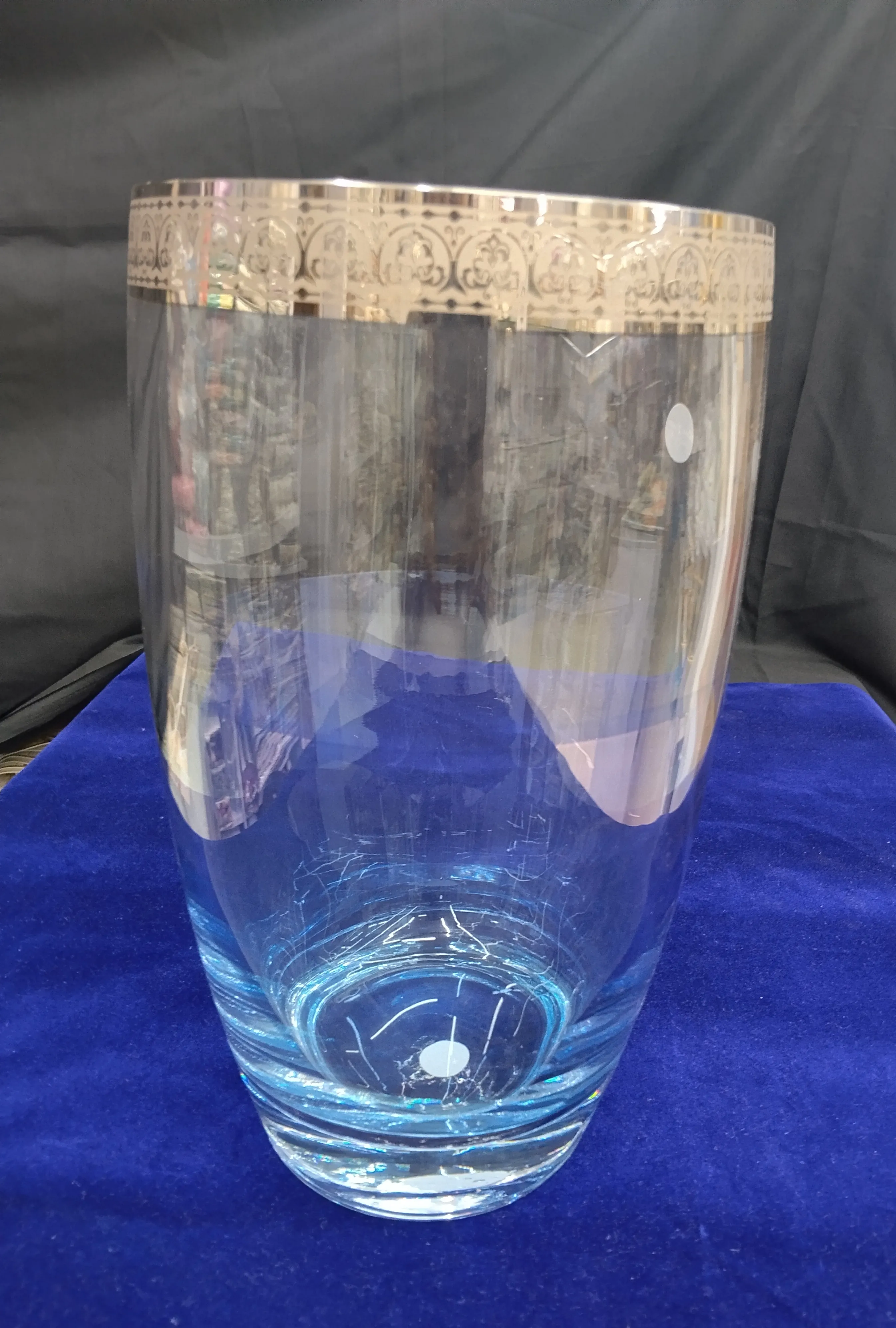 Gold-Accented Glass Vase view 2