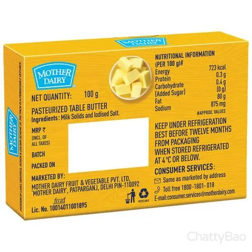 Mother Dairy Butter 100 g view 2