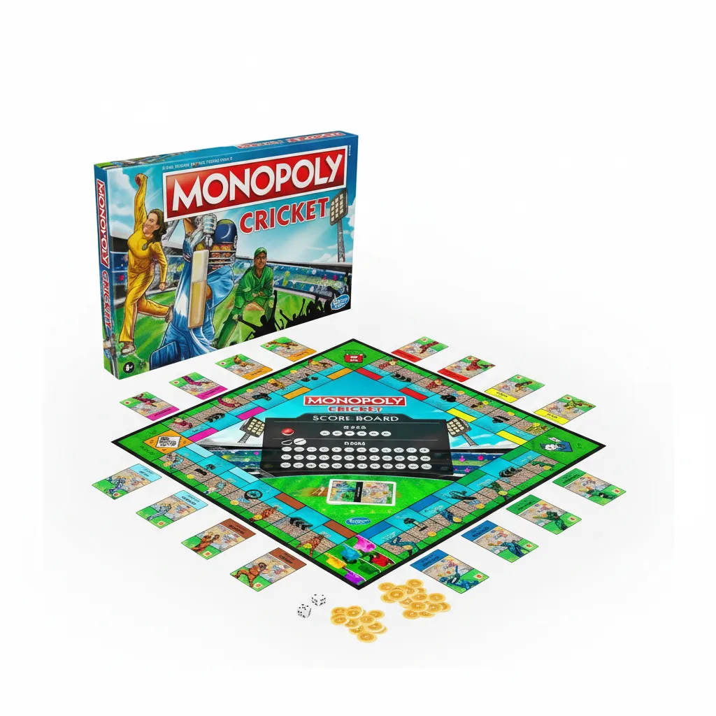 Monopoly Cricket Board Game | Cricket-Themed Monopoly Board Game for Families and Kids | for Ages 8+ | for 2 to 6 Players | Christmas Gift for Kids & Families view 2