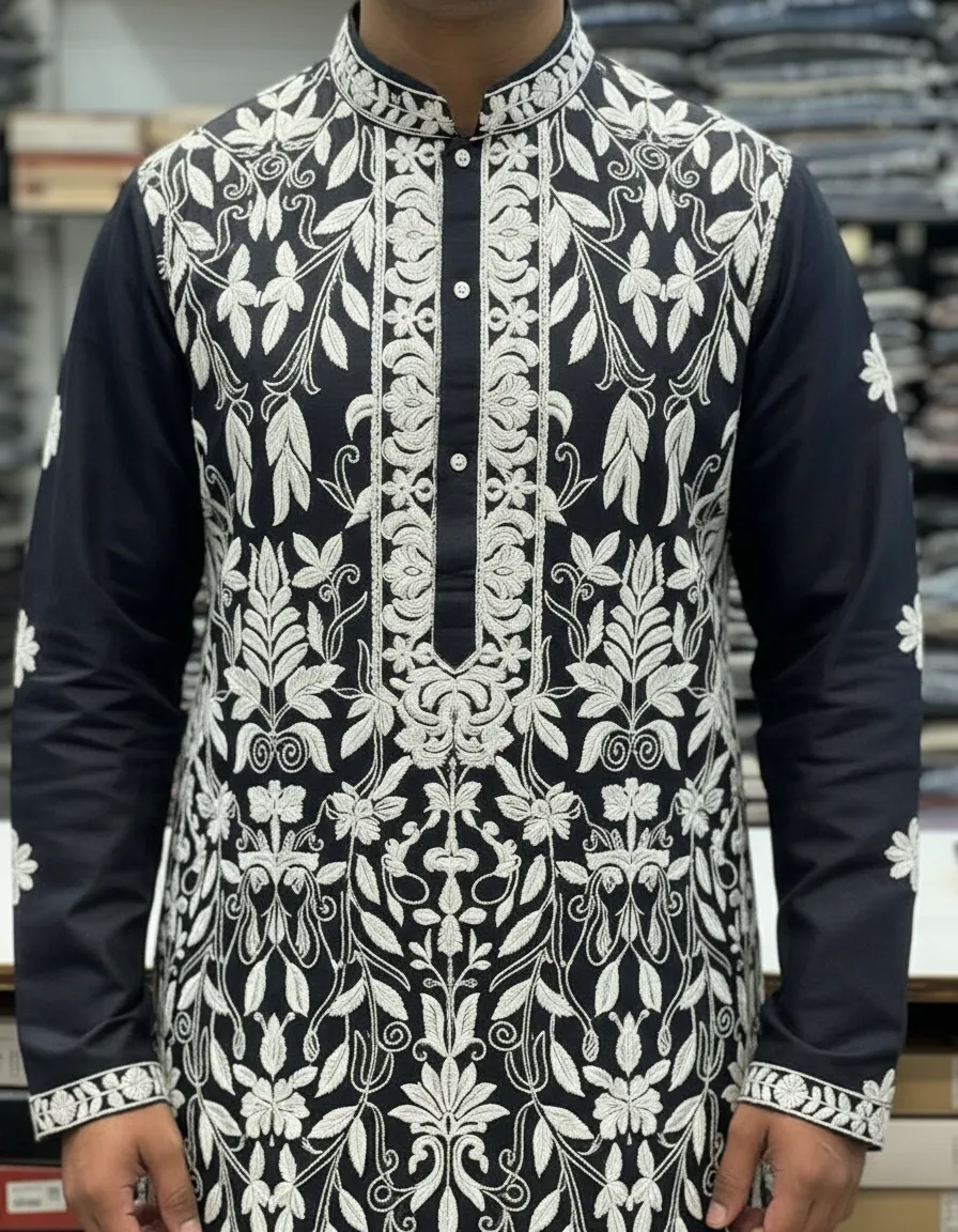 Embroidered Kurta view 2