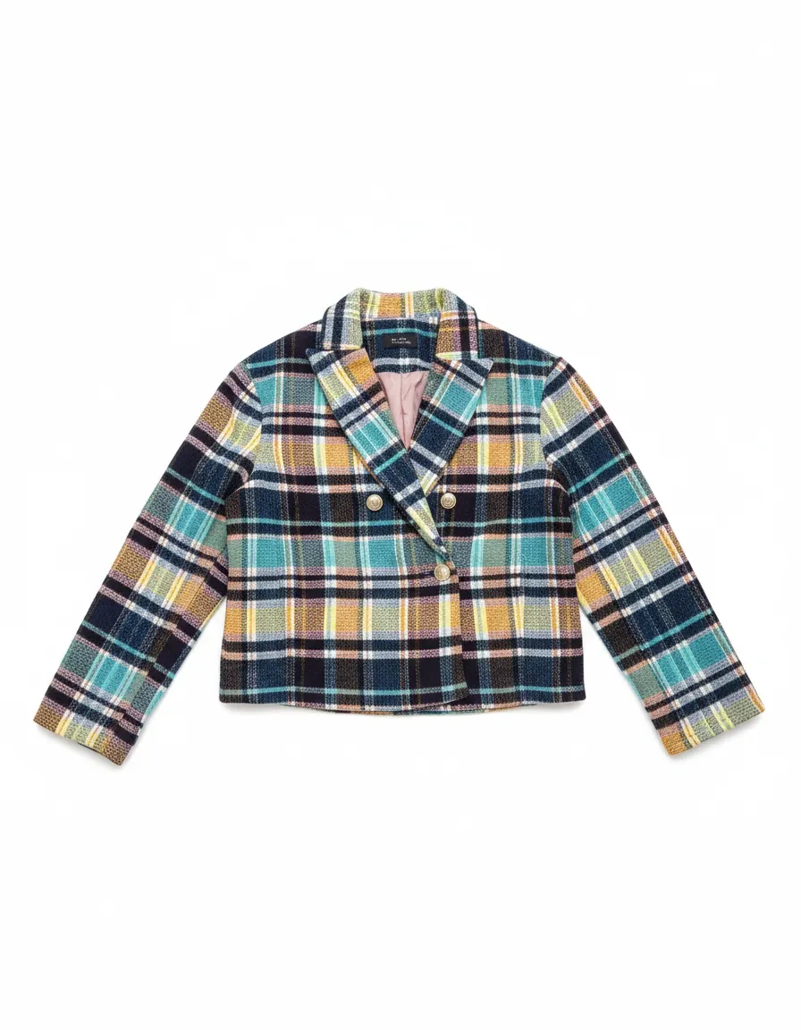 Plaid Tweed Jacket Twilight view 2