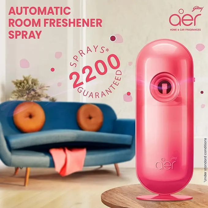 Godrej Aer Matic Kit Air Freshner (Machine + Refill) - Petal Crush Pink 225 ml view 2