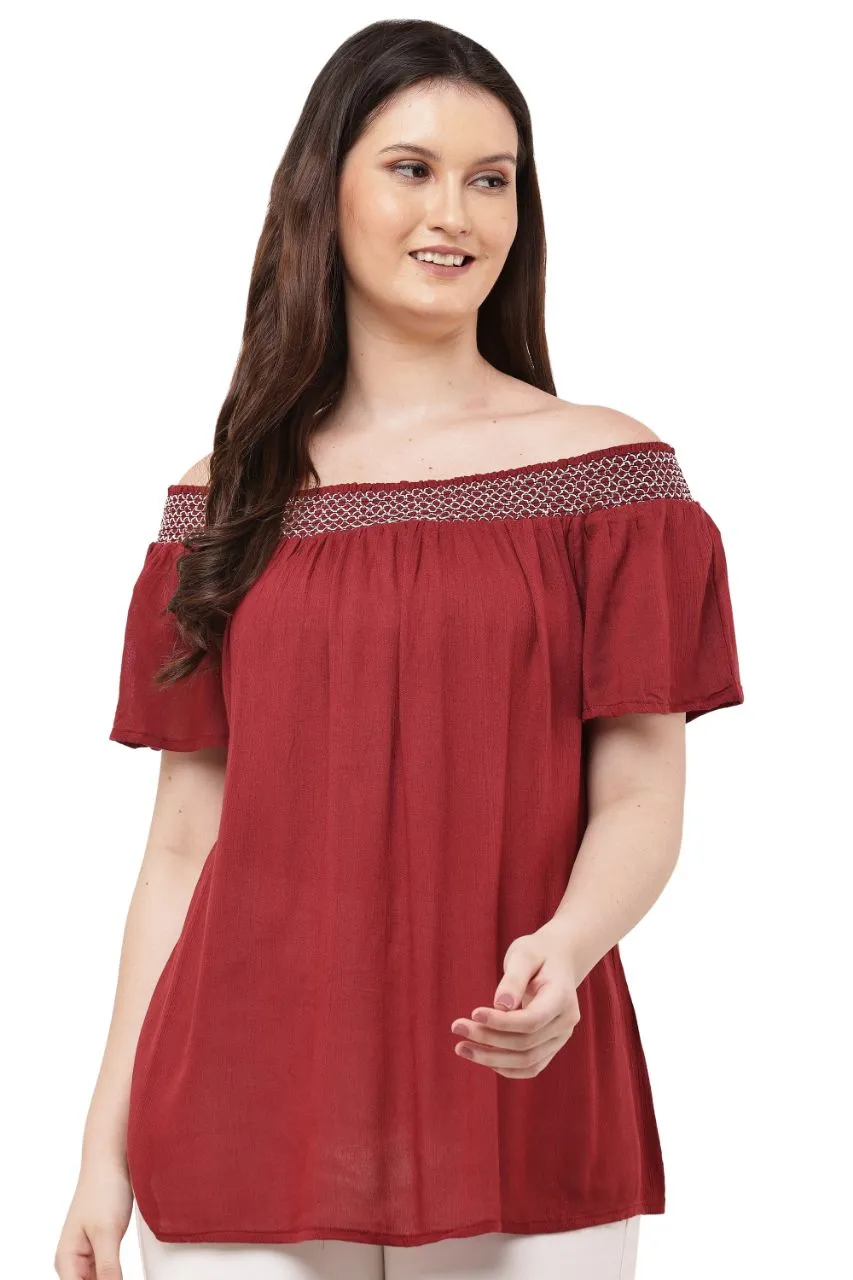 Cold Shoulder Top view 3