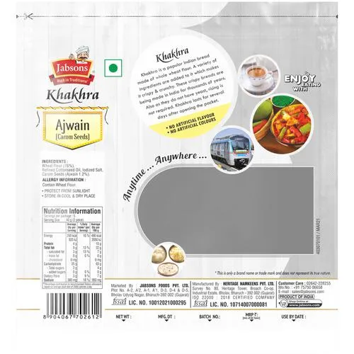 Jabsons Khakhra Ajwain 180 g view 3