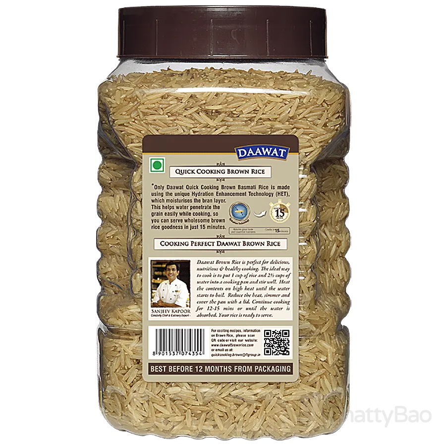 Daawat Basmati Rice - Brown (Quick Cooking) 1 Kg view 2