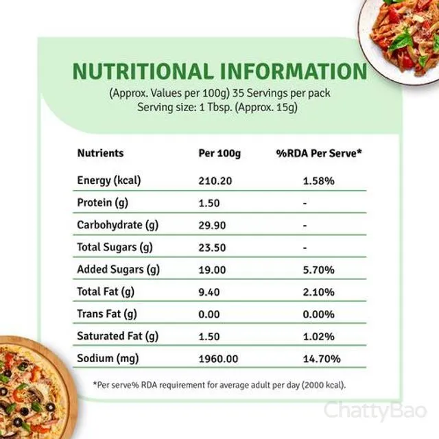 Veeba Pasta & Pizza Sauce Herby Tomato 525 g view 3