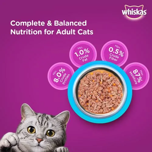 Whiskas Tasty Mix Wet Cat Food Adult 1+ Years - Tuna With Kanikama & Carrot In Gravy 70 g view 4