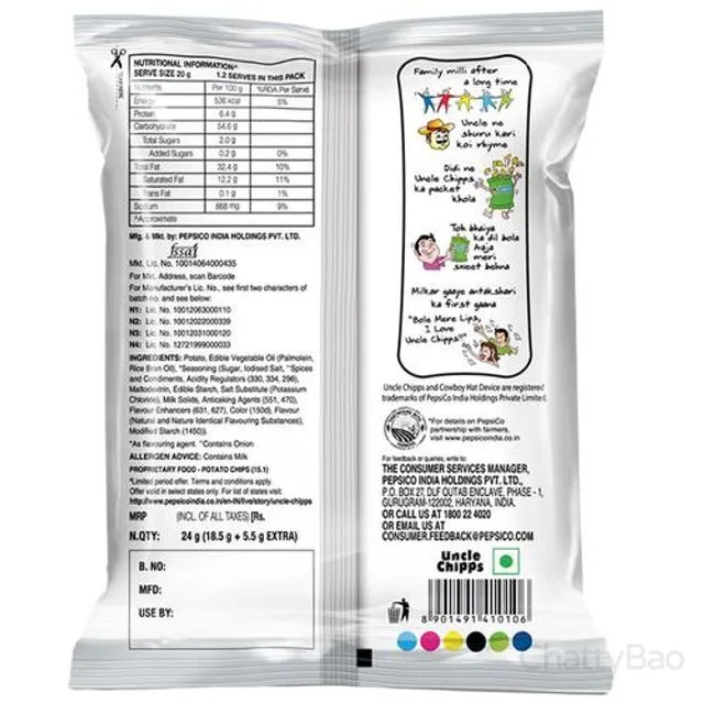 Uncle Chipps Spicy Treat 24 g view 2