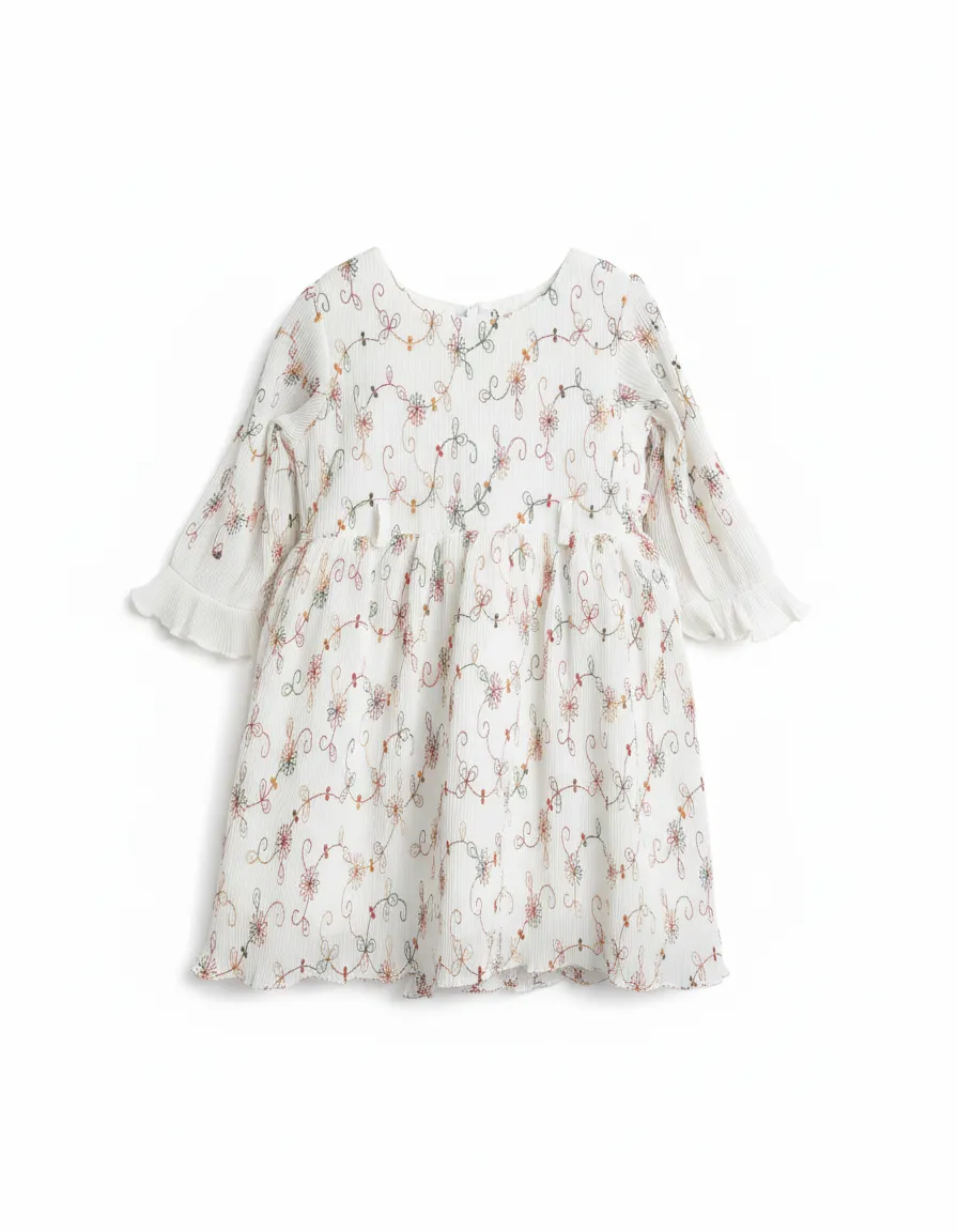 Girls Fancy Frock Full Sleeve view 2