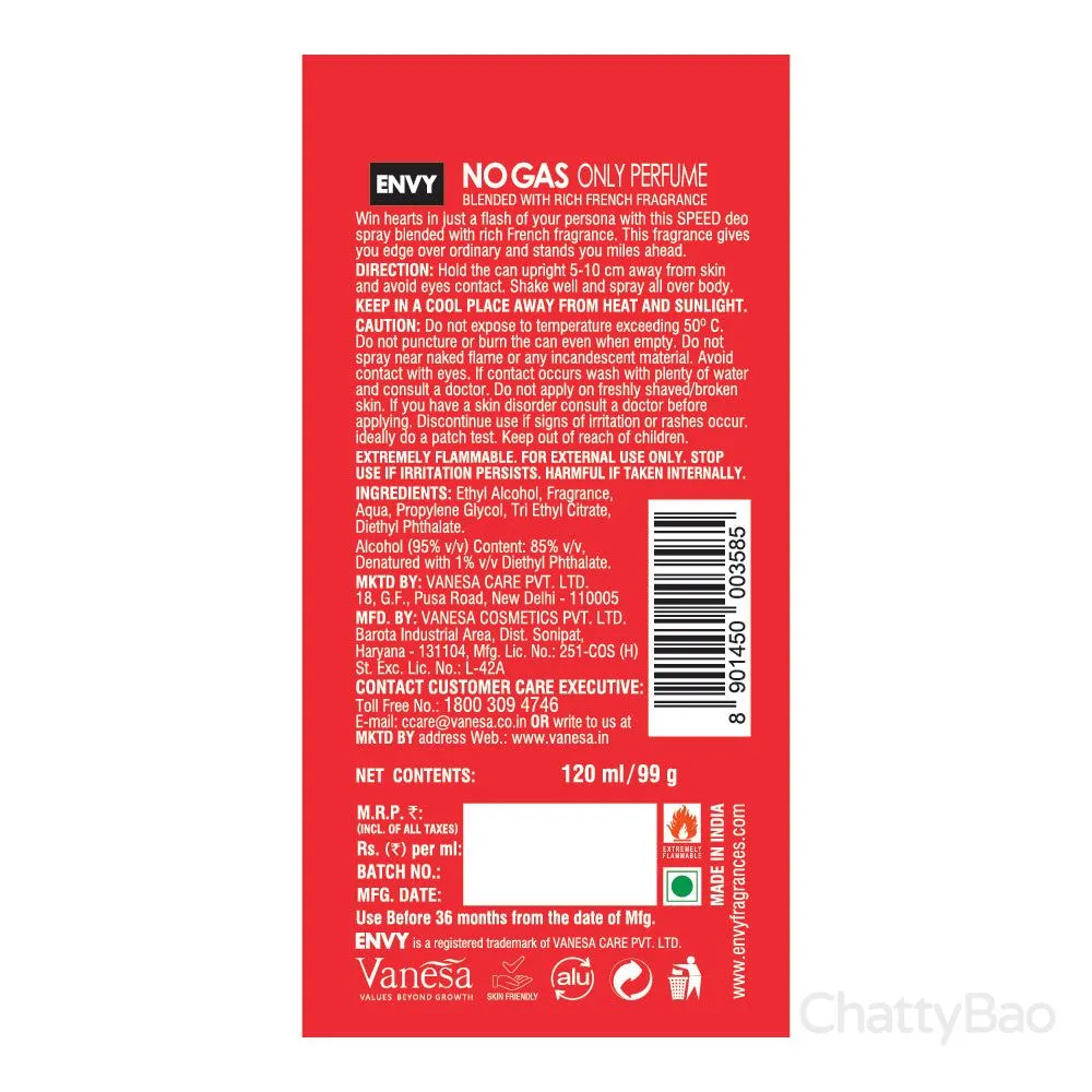 Envy Speed Deodorant 120 ml view 2