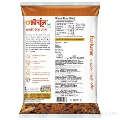 Fortune Chakki Fresh Atta -100% Atta, 0% Maida 5 Kg view 2