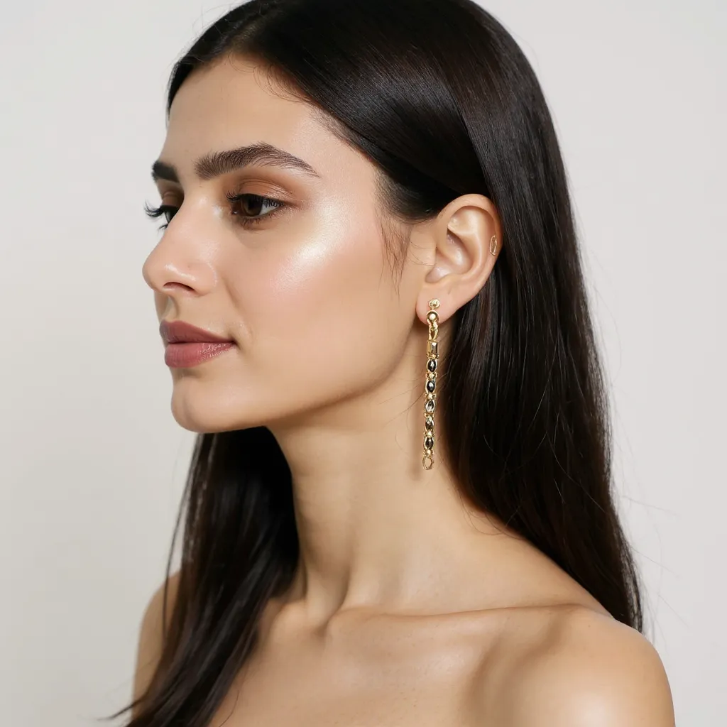 Gold Plated Dangle Earrings