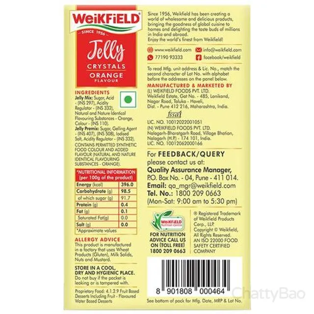 Weikfield Jelly Orange 90 g view 2