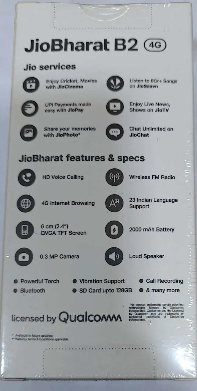 Jio Bharat B 2 4G view 2