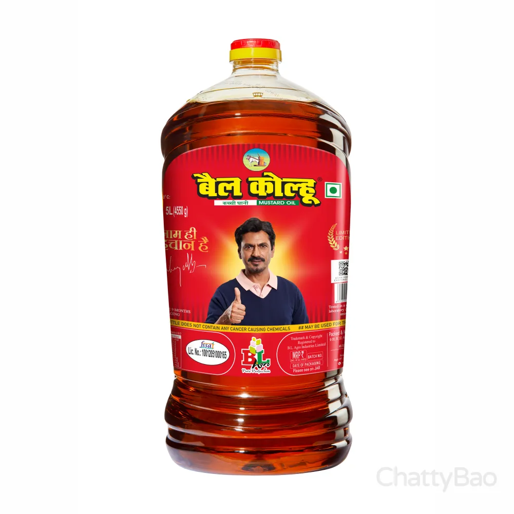 Bail Kolhu Kachi Ghani Mustard Oil Bottle 5 L view 2
