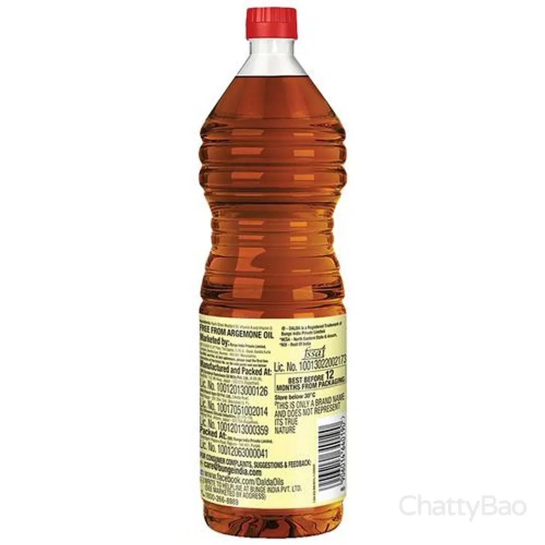 Dalda Mustard Oil Kachi Ghani Bottle 1 L view 2