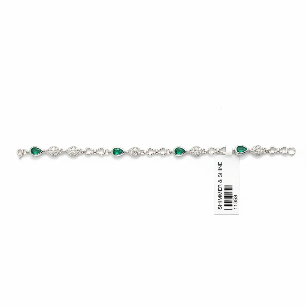 Shimmer & Shine Green Stone Bracelet view 2