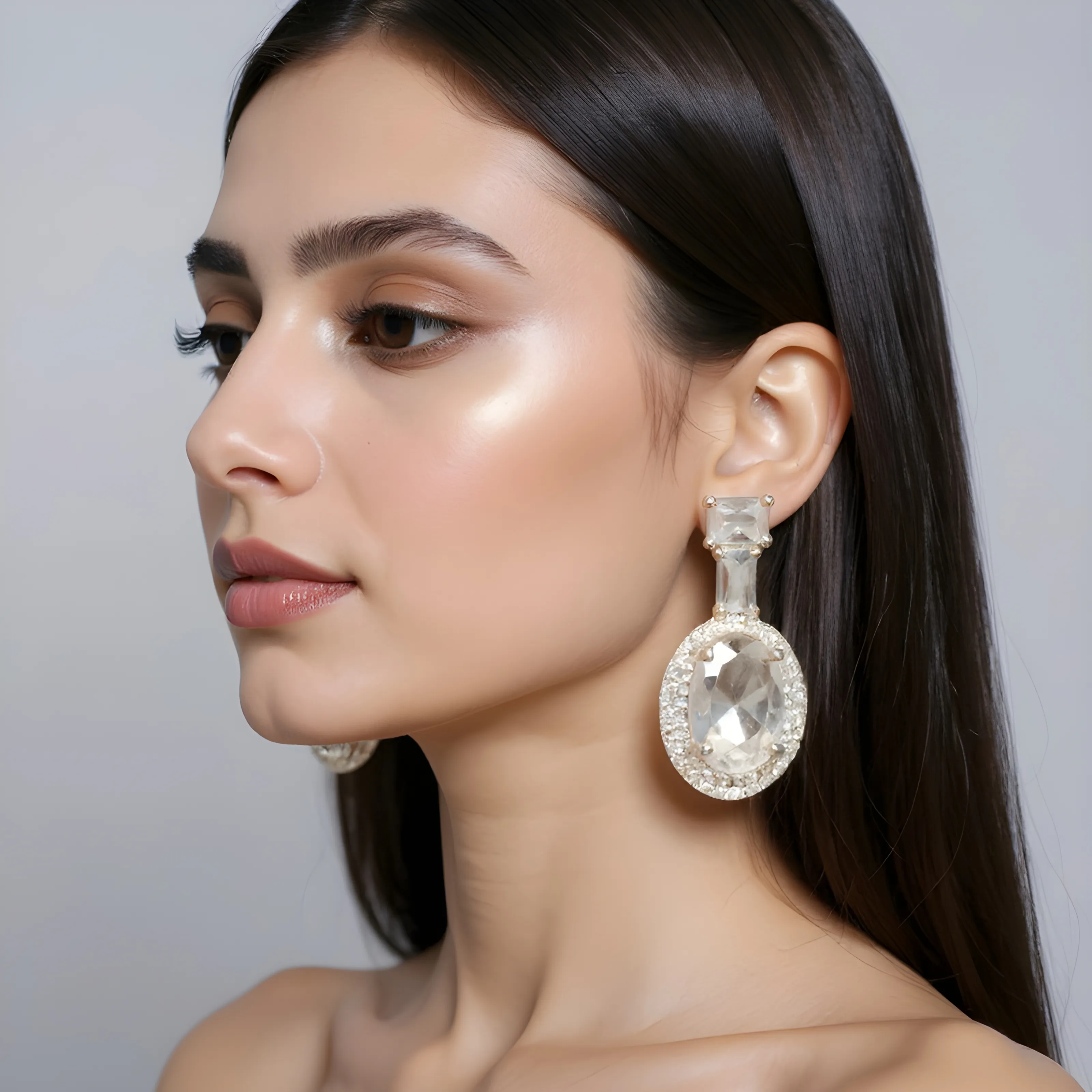 Crystal Drop Earing view 2