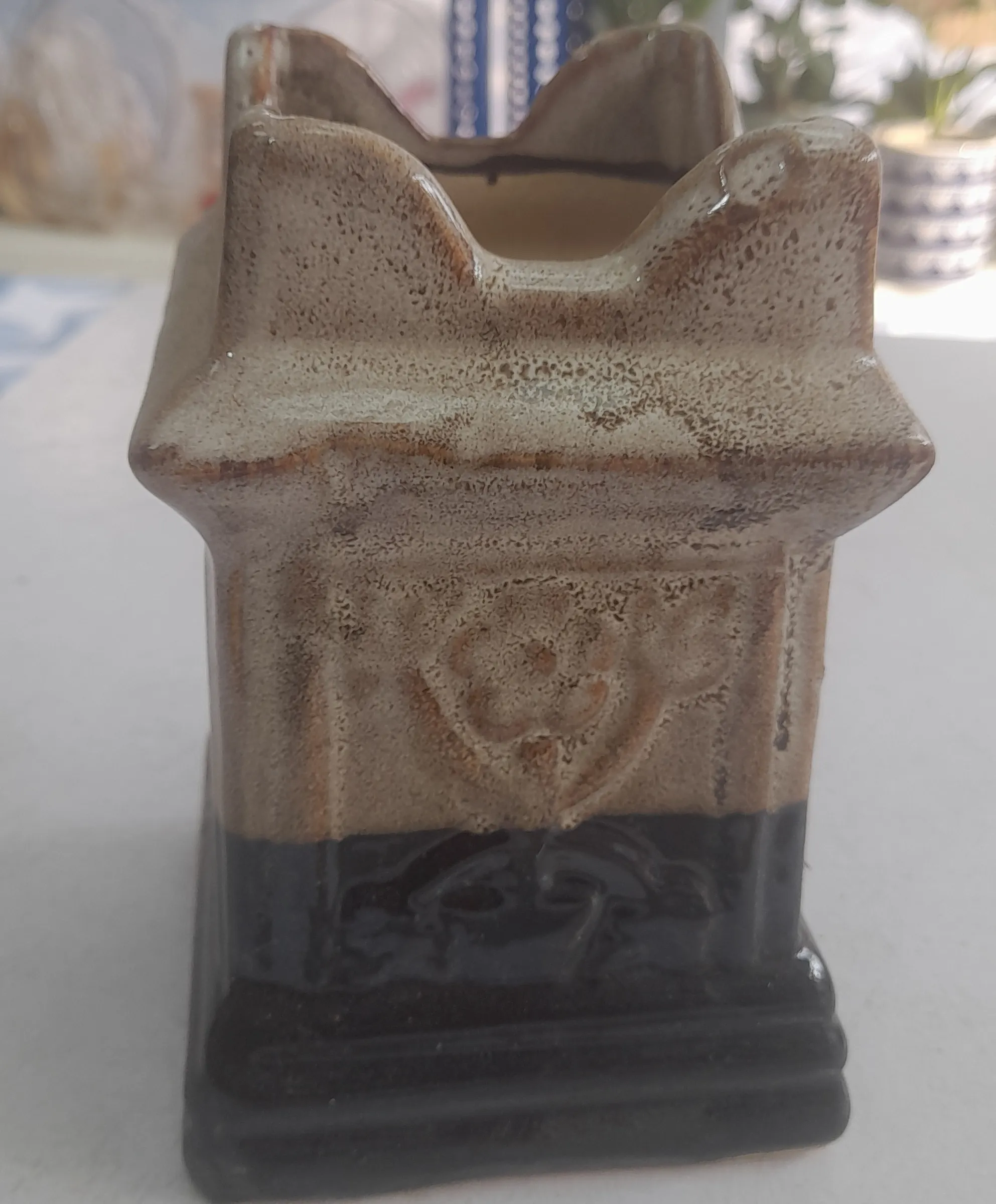 Ceramic  Tulsi Pot 6"H & 4"W view 2