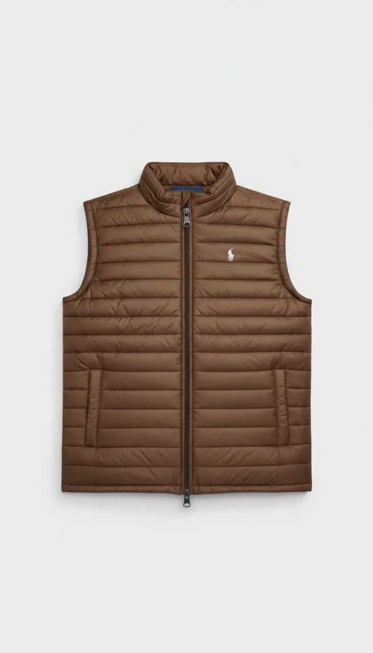 Brown Quilted Vest view 2