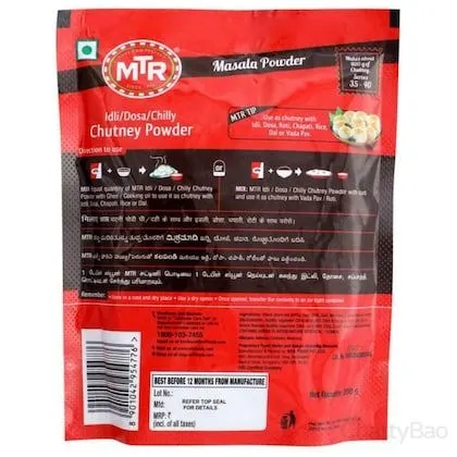 MTR Idli/Dosa/Chilly Chutney Powder 200 g view 2