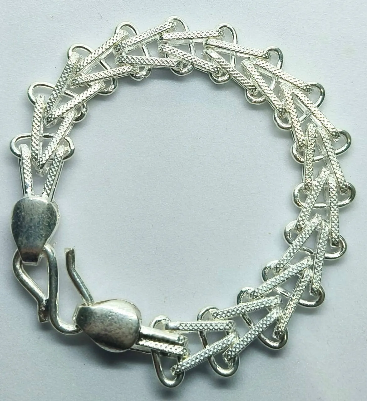 Silver Woven Bracelet (AVBR-07) view 3