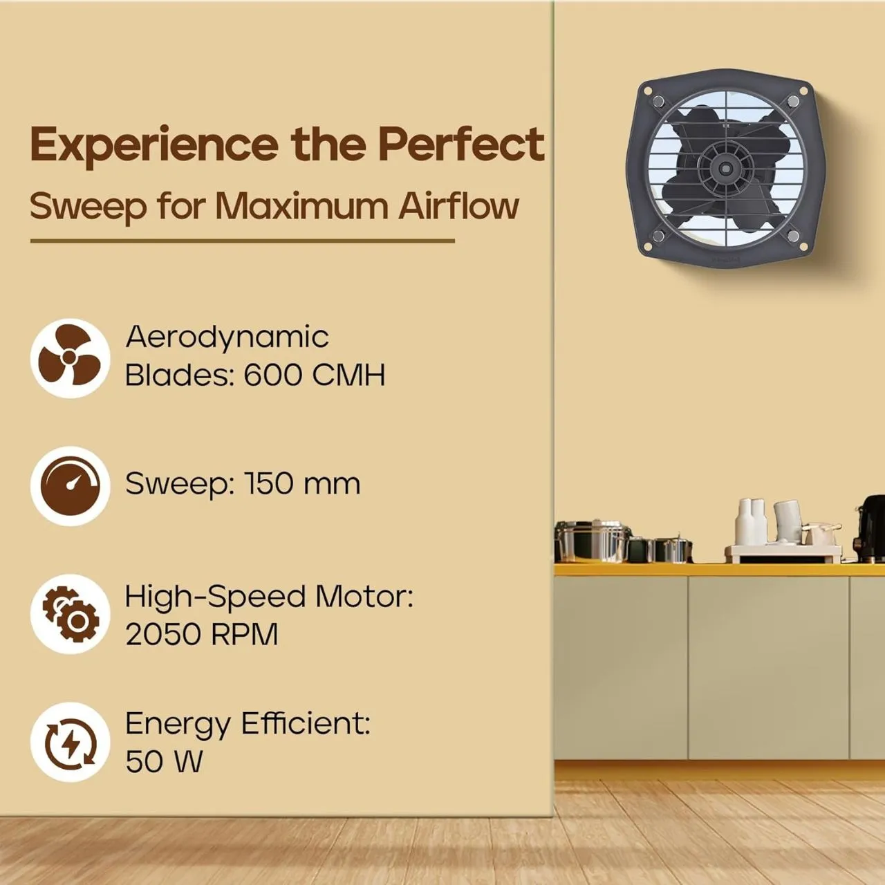 Goldmedal High-Speed Exhaust Fan 150mm view 4